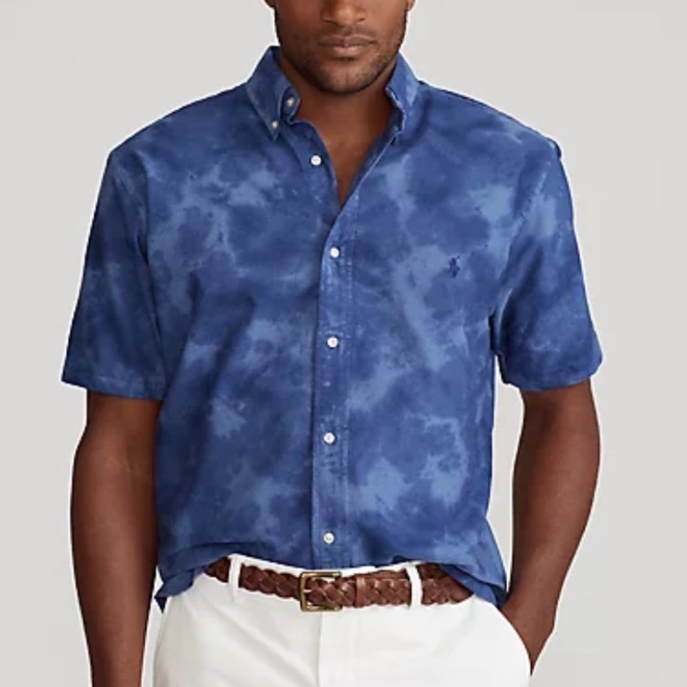 Ralph Lauren Oxford Shirt Short Sleeve Tie Dye 2XB